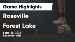 Roseville  vs Forest Lake  Game Highlights - Sept. 30, 2021