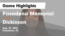 Pasadena Memorial  vs Dickinson  Game Highlights - Aug. 29, 2023