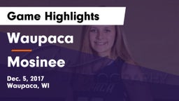 Waupaca  vs Mosinee  Game Highlights - Dec. 5, 2017