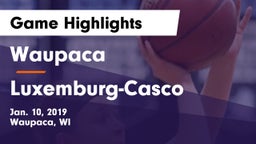 Waupaca  vs Luxemburg-Casco  Game Highlights - Jan. 10, 2019