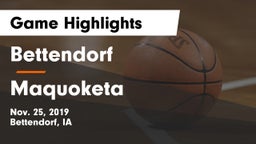 Bettendorf  vs Maquoketa  Game Highlights - Nov. 25, 2019