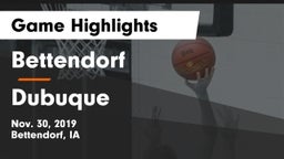 Bettendorf  vs Dubuque  Game Highlights - Nov. 30, 2019