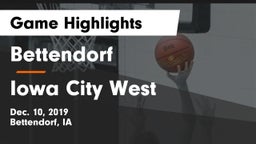 Bettendorf  vs Iowa City West Game Highlights - Dec. 10, 2019