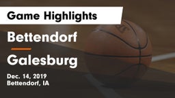 Bettendorf  vs Galesburg  Game Highlights - Dec. 14, 2019