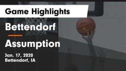 Bettendorf  vs Assumption  Game Highlights - Jan. 17, 2020