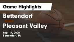 Bettendorf  vs Pleasant Valley  Game Highlights - Feb. 14, 2020