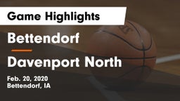 Bettendorf  vs Davenport North  Game Highlights - Feb. 20, 2020