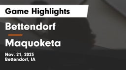 Bettendorf  vs Maquoketa  Game Highlights - Nov. 21, 2023