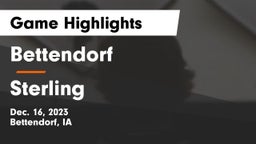 Bettendorf  vs Sterling  Game Highlights - Dec. 16, 2023