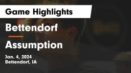 Bettendorf  vs Assumption  Game Highlights - Jan. 4, 2024