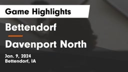 Bettendorf  vs Davenport North  Game Highlights - Jan. 9, 2024