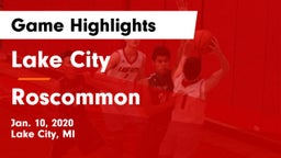 Lake City  vs Roscommon  Game Highlights - Jan. 10, 2020