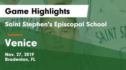 Saint Stephen's Episcopal School vs Venice  Game Highlights - Nov. 27, 2019