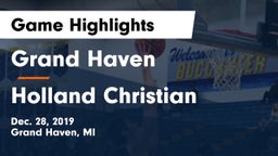 Grand Haven  vs Holland Christian Game Highlights - Dec. 28, 2019