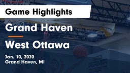 Grand Haven  vs West Ottawa  Game Highlights - Jan. 10, 2020