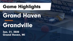 Grand Haven  vs Grandville  Game Highlights - Jan. 21, 2020
