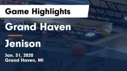 Grand Haven  vs Jenison   Game Highlights - Jan. 31, 2020