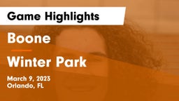 Boone  vs Winter Park  Game Highlights - March 9, 2023