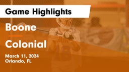 Boone  vs Colonial  Game Highlights - March 11, 2024