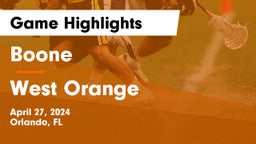 Boone  vs West Orange  Game Highlights - April 27, 2024