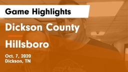 Dickson County  vs Hillsboro  Game Highlights - Oct. 7, 2020