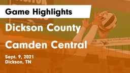 Dickson County  vs Camden Central  Game Highlights - Sept. 9, 2021