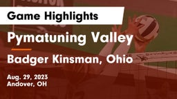 Pymatuning Valley  vs Badger  Kinsman, Ohio Game Highlights - Aug. 29, 2023