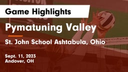 Pymatuning Valley  vs St. John School Ashtabula, Ohio Game Highlights - Sept. 11, 2023