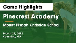 Pinecrest Academy  vs Mount Pisgah Christian School Game Highlights - March 29, 2022