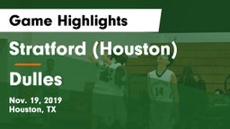 Stratford  (Houston) vs Dulles  Game Highlights - Nov. 19, 2019