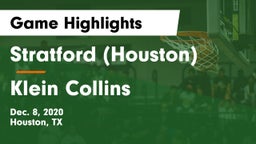 Stratford  (Houston) vs Klein Collins  Game Highlights - Dec. 8, 2020