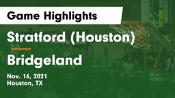 Stratford  (Houston) vs Bridgeland  Game Highlights - Nov. 16, 2021