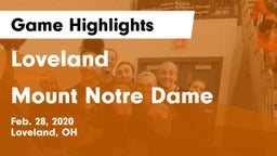 Loveland  vs Mount Notre Dame  Game Highlights - Feb. 28, 2020