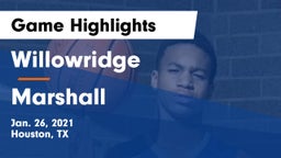 Willowridge  vs Marshall Game Highlights - Jan. 26, 2021