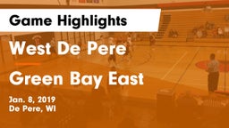 West De Pere  vs Green Bay East  Game Highlights - Jan. 8, 2019