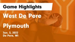 West De Pere  vs Plymouth  Game Highlights - Jan. 3, 2022