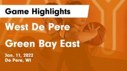 West De Pere  vs Green Bay East  Game Highlights - Jan. 11, 2022