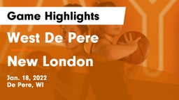 West De Pere  vs New London  Game Highlights - Jan. 18, 2022