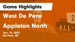 West De Pere  vs Appleton North  Game Highlights - Jan. 16, 2023
