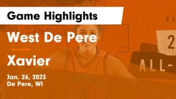 West De Pere  vs Xavier  Game Highlights - Jan. 26, 2023