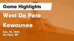 West De Pere  vs Kewaunee  Game Highlights - Jan. 24, 2023