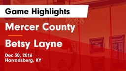 Mercer County  vs Betsy Layne Game Highlights - Dec 30, 2016