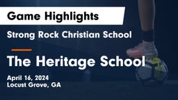Strong Rock Christian School vs The Heritage School Game Highlights - April 16, 2024