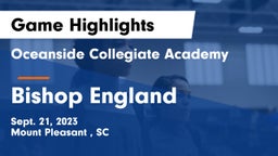 Oceanside Collegiate Academy vs Bishop England  Game Highlights - Sept. 21, 2023