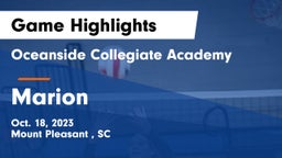 Oceanside Collegiate Academy vs Marion Game Highlights - Oct. 18, 2023