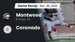 Recap: Montwood  vs. Coronado 2020