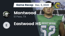 Recap: Montwood  vs. Eastwood HS 2020