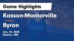 Kasson-Mantorville  vs Byron  Game Highlights - Jan. 24, 2020