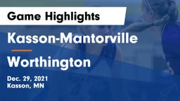Kasson-Mantorville  vs Worthington  Game Highlights - Dec. 29, 2021