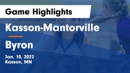 Kasson-Mantorville  vs Byron  Game Highlights - Jan. 10, 2022